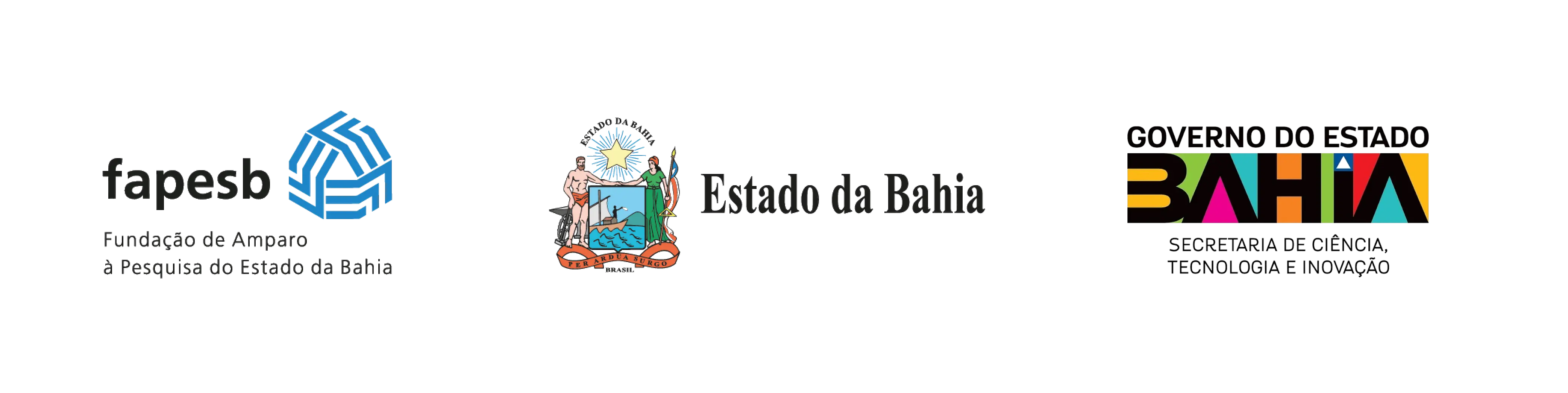 Logo da fapesb e Secretaria de Ciência, Tecnologia e Inovação